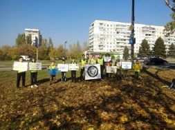 Запорожские школьники вышли на митинг