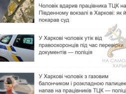 Харьковчанин швырнул в ТЦКашника кирпич