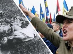 Где вы видели фашизм в Украине? – В Харькове группа нацистов зиговала на мемориале жертвам Холокоста