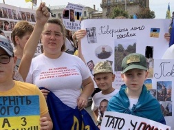 В Кривом Роге снова прошёл митинг родственников ВСУшников