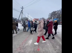 В Гореничах под Киевом люди перекрыли дорогу из-за отсутствия света