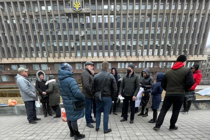 В центрі Запоріжжя мітингували представники ринку