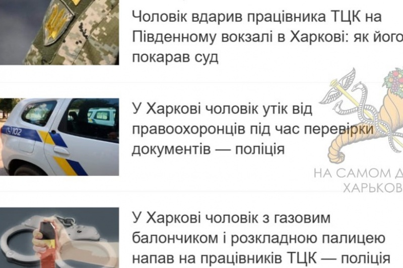 Харьковчанин швырнул в ТЦКашника кирпич