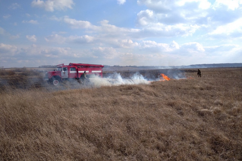 На Полтавщині розгулялися пожежі: Протягом минулої доби вигоріло 17 га сухостою