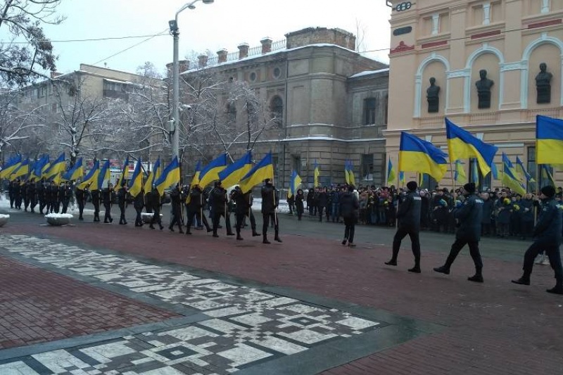 У Дніпрі громадськість проігнорувала офіційні урочистості на День Соборності