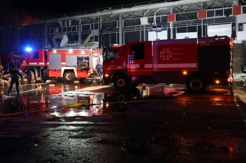 В Харькове партизаны подожгли здание «Новой Почты»