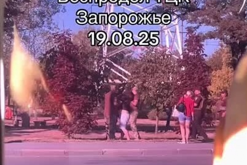В Запорожье ТЦКашники с полицией бусифицировали мужчину во дворе многоэтажки