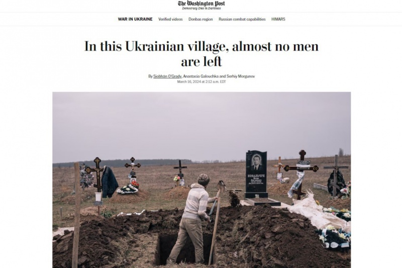 The Washington Post: «В украинских сёлах уже практически не осталось мужчин»