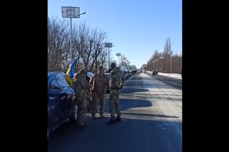 Черкасская область. Митинг ВСУшников в защиту убийцы Русинова