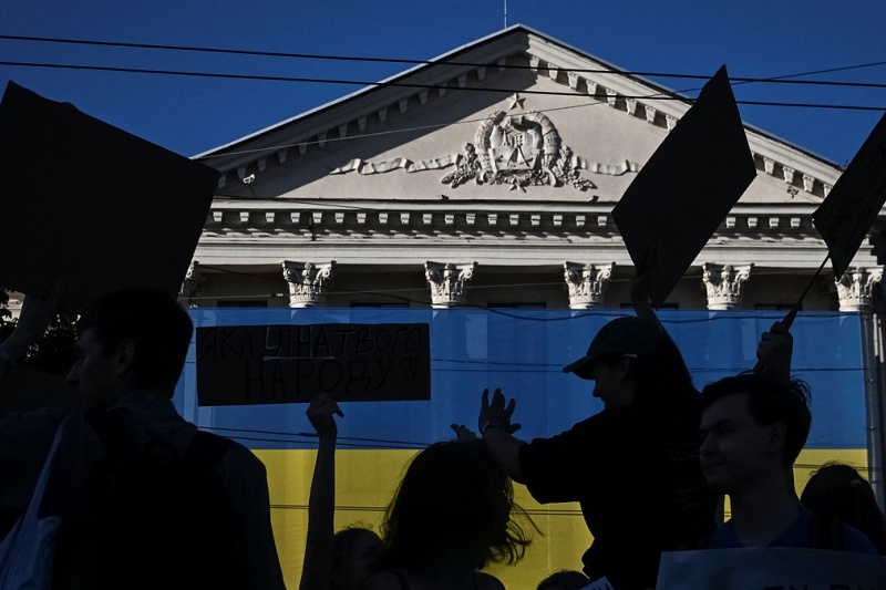 В Одессе ВСУшники из 122-й бригады ТРО совместно с «одесцями» провели акцию против Труханова