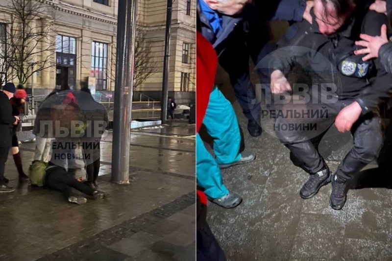 Во Львове ТЦКашники избили ВСУшника ногами