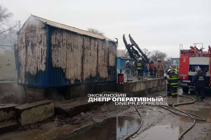 В Днепре на стройке метро возник пожар